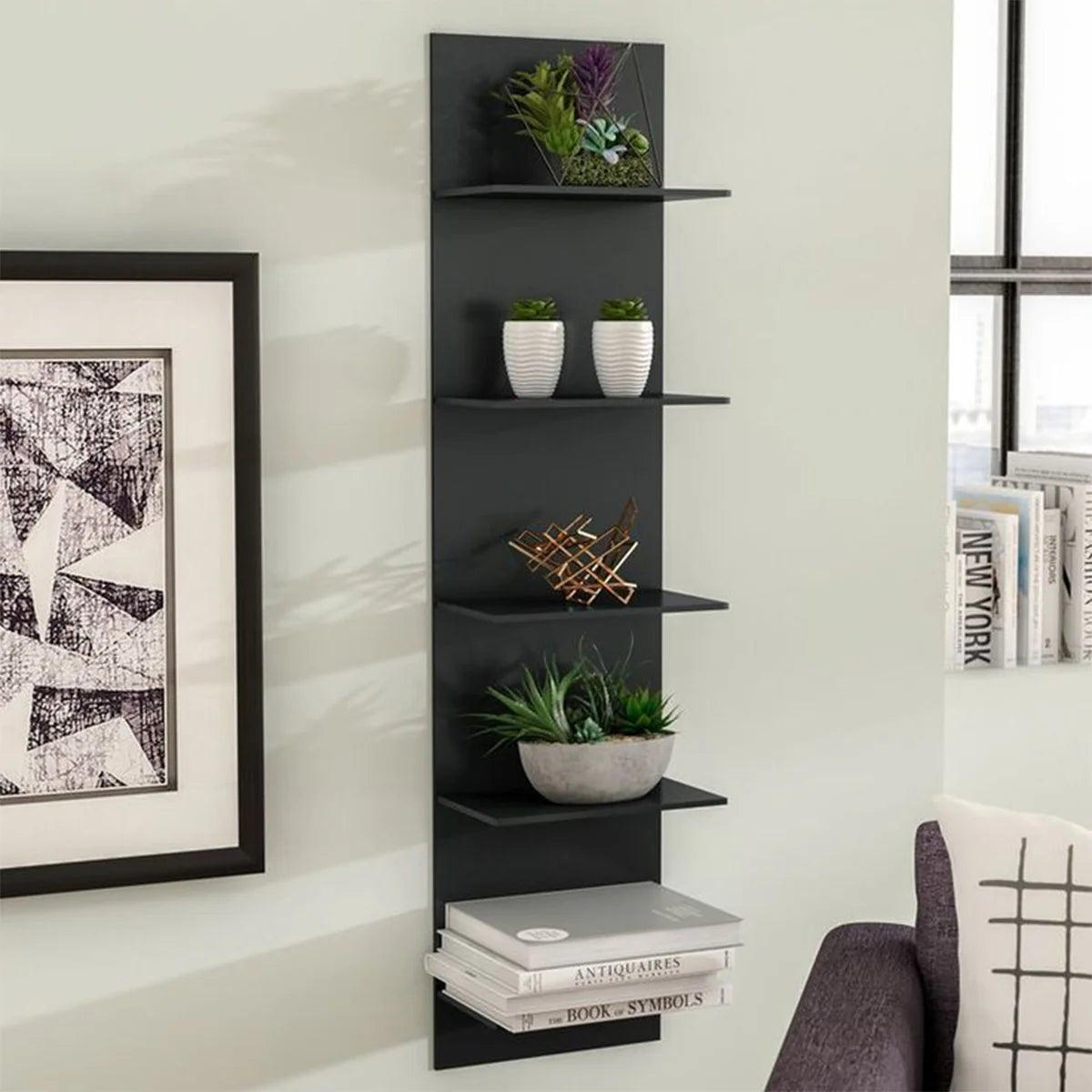 Mounted Wooden Shelves