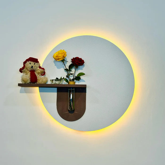 Round Shape Wall Art Decor with LED Lights