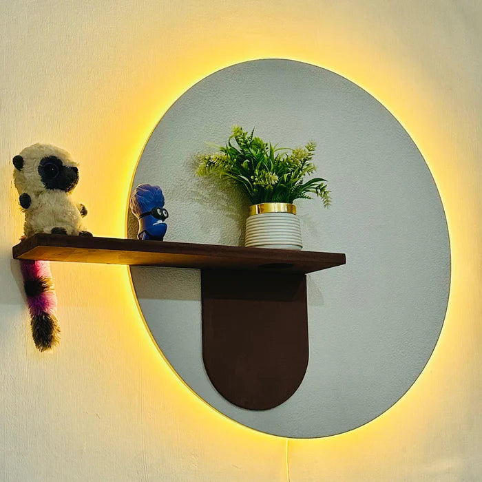Round Shape Wall Art Decor with LED Lights
