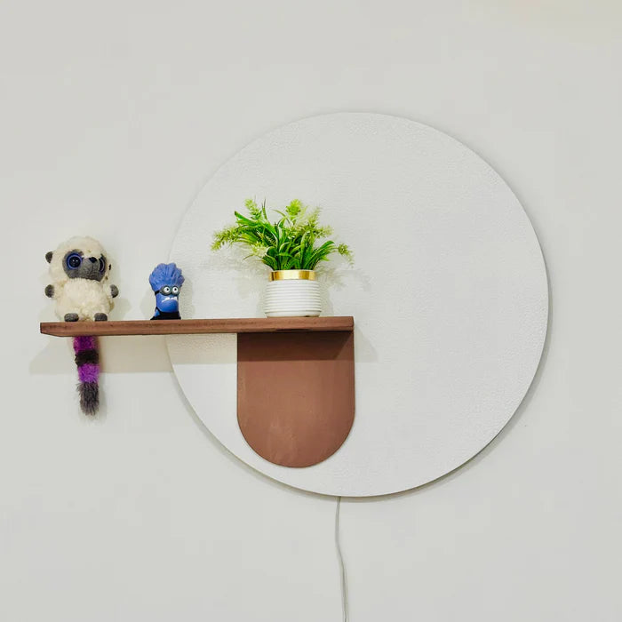 Round Shape Wall Art Decor with LED Lights