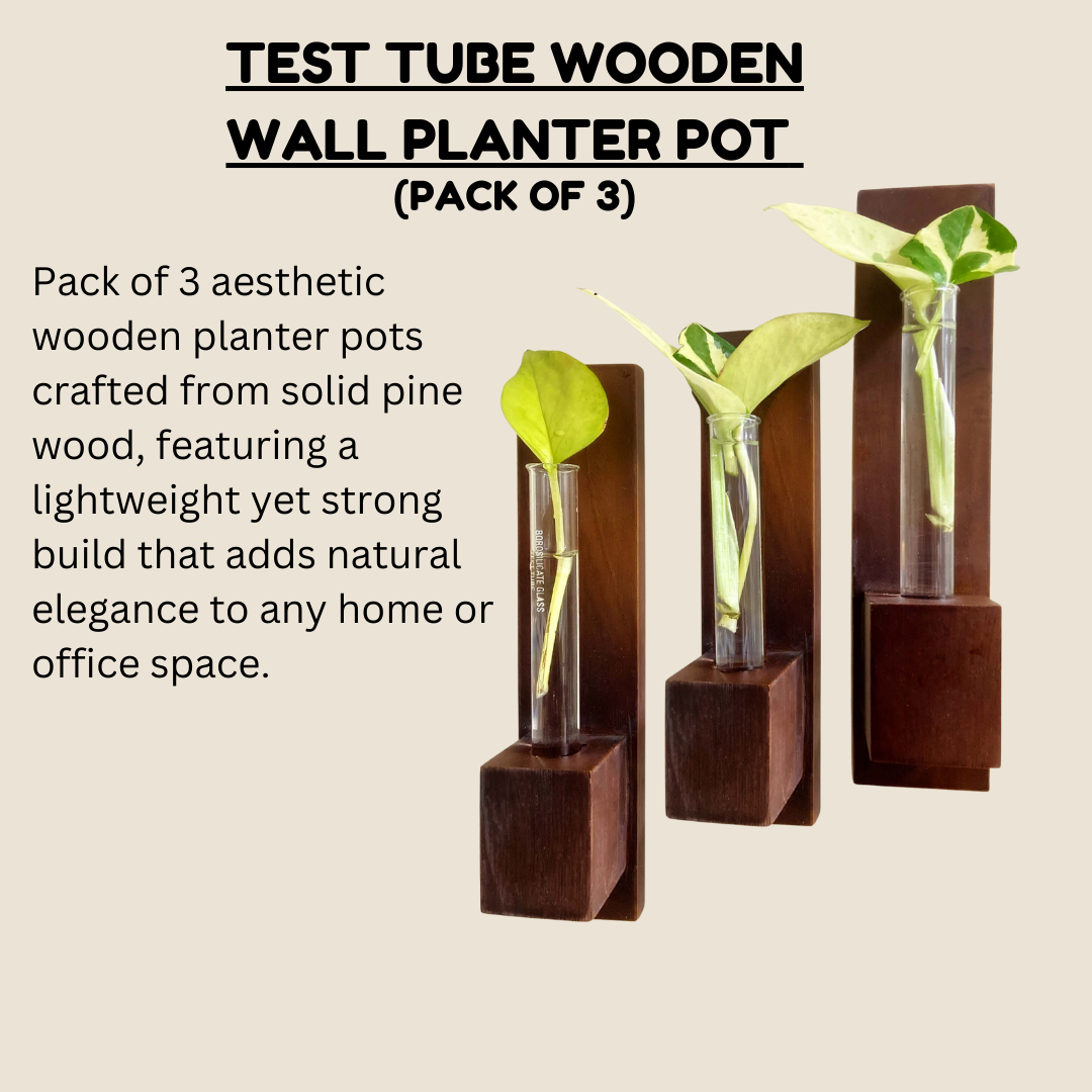 Wooden Planter Pot (Set of 3)