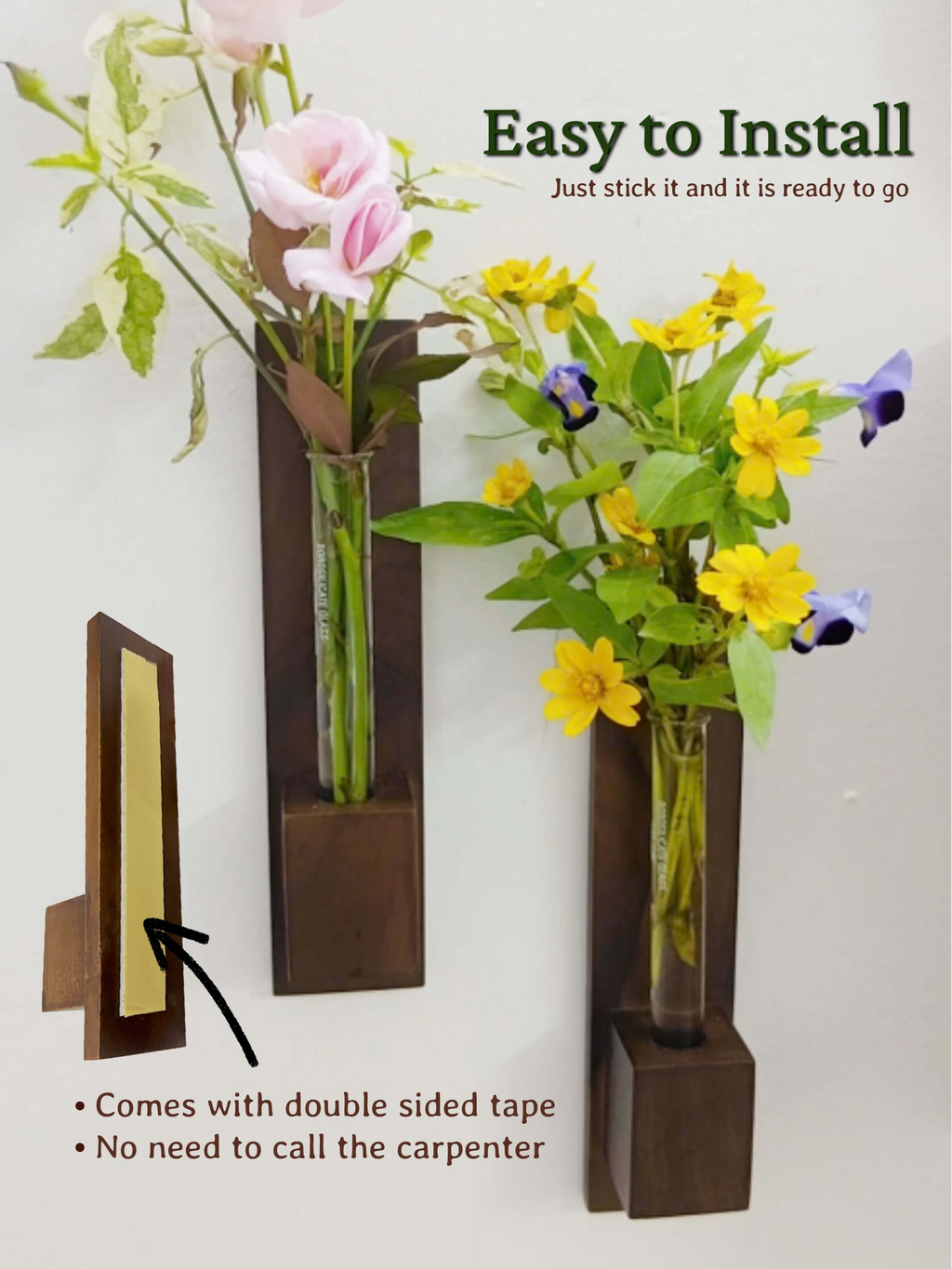 Wooden Planter Pot (Set of 3)