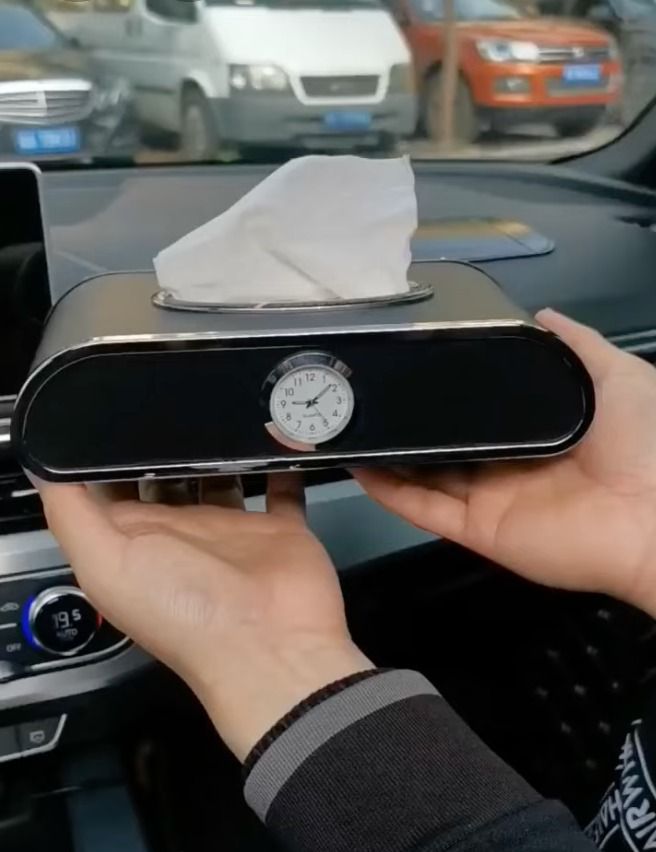 Tissue Box with Clock