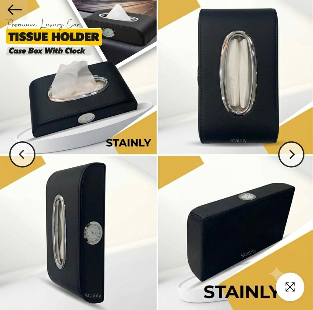 Tissue Box with Clock