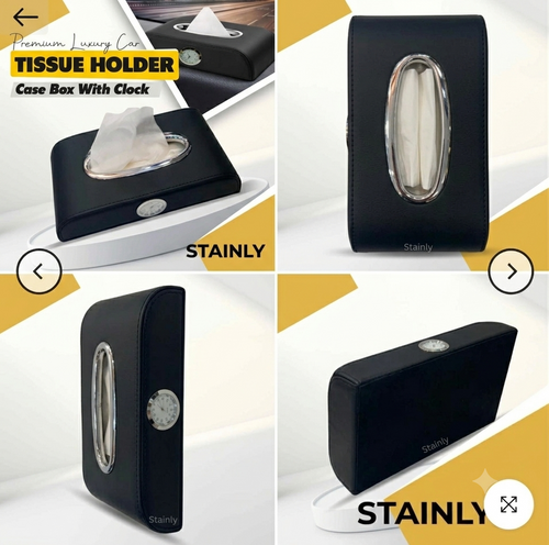Tissue Box with Clock