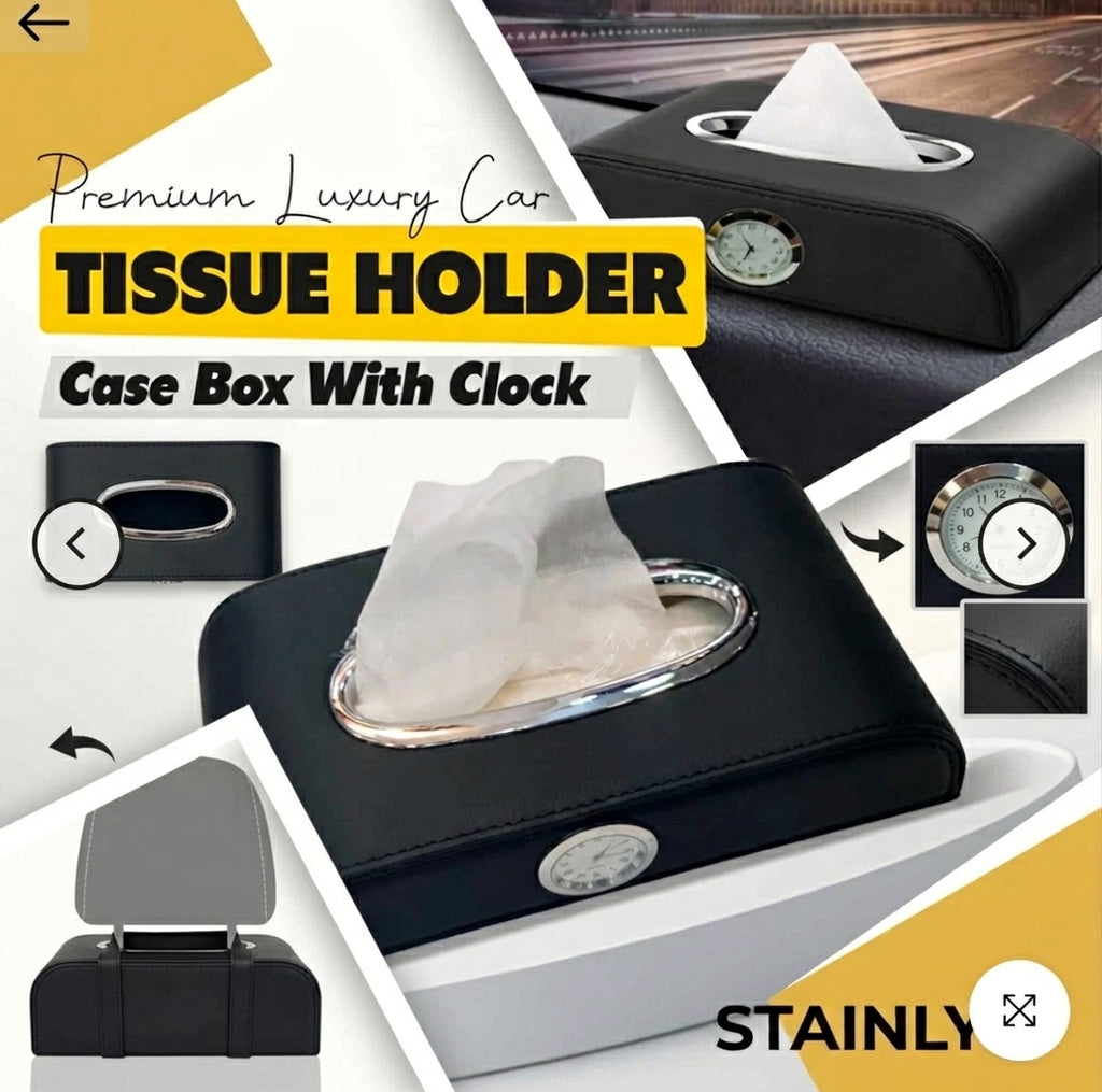Tissue Box with Clock