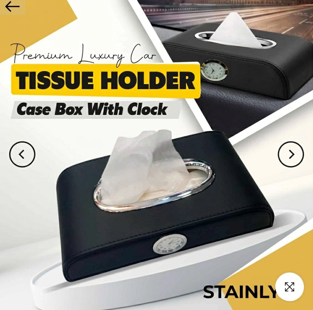 Tissue Box with Clock